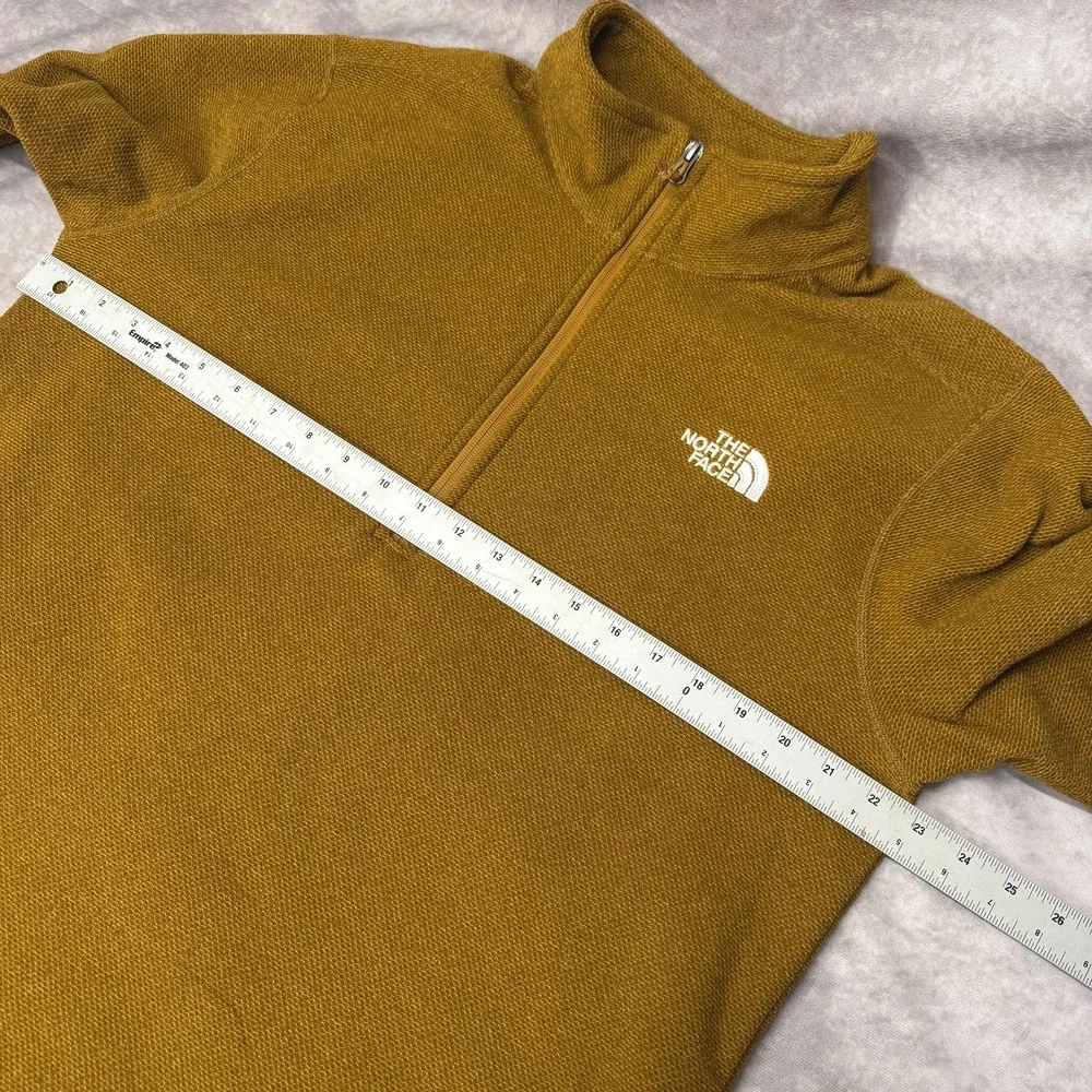North Face Pullover Mens Large‎ Brown Half Zip Sweater Outdoors Hiking